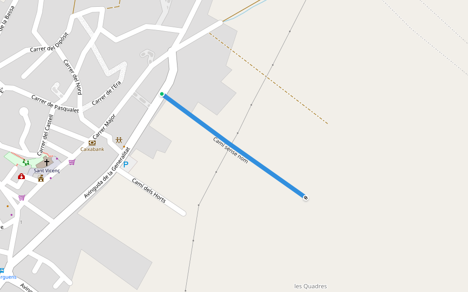 Camí sense nom walking route map in Menàrguens