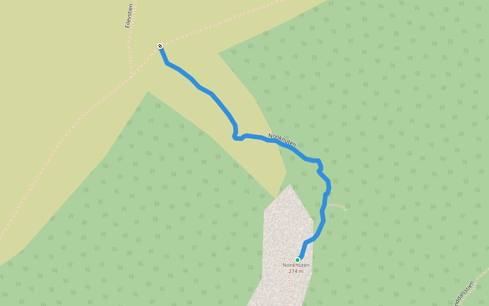 Nonknuten walking route map in Riska