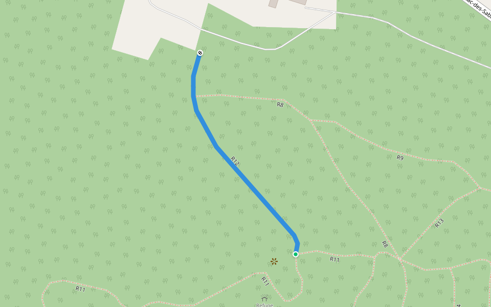 R12 walking route map in Sainte-Agathe-des-Monts