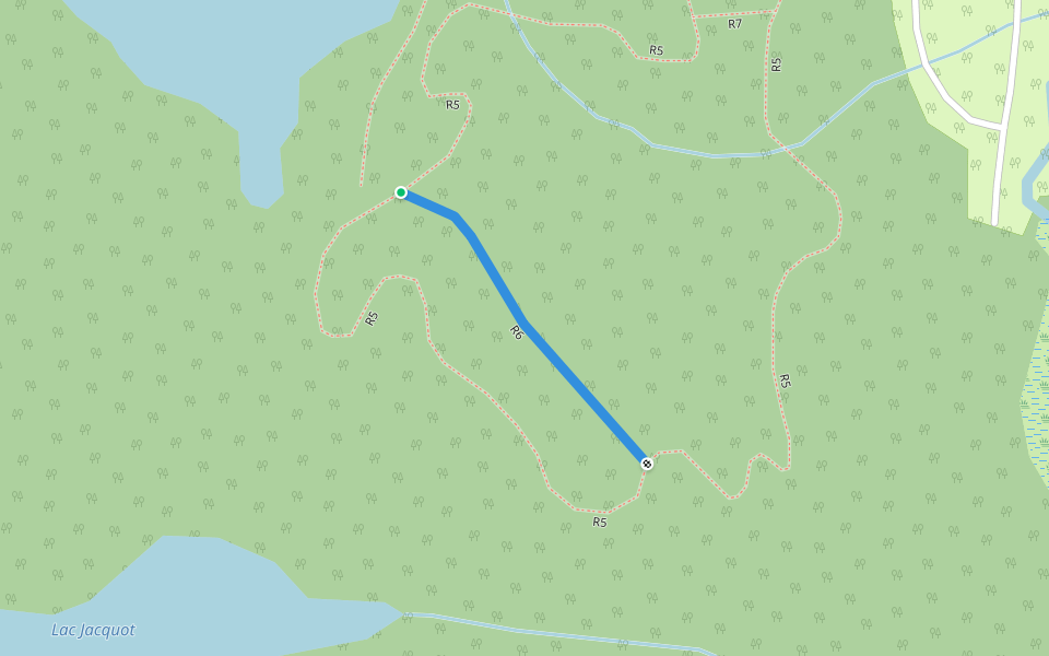 R6 walking route map in Sainte-Agathe-des-Monts