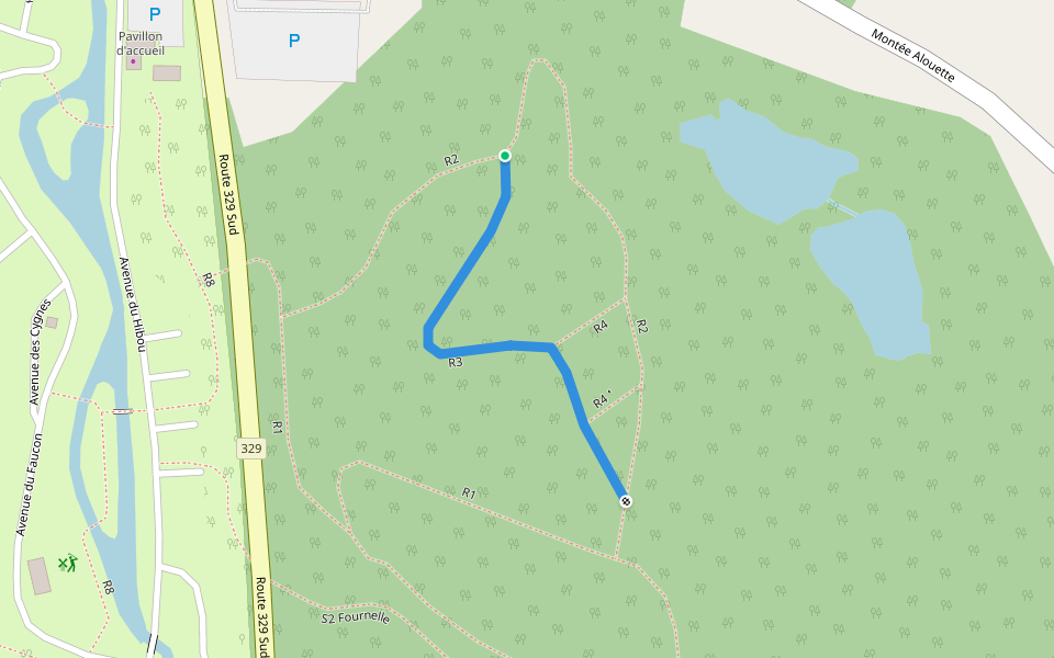 R3 walking route map in Sainte-Agathe-des-Monts