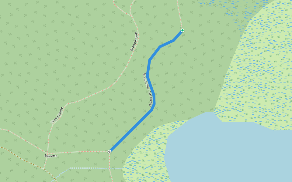 Grenouille / Lac Richer walking route map in Sainte-Adèle