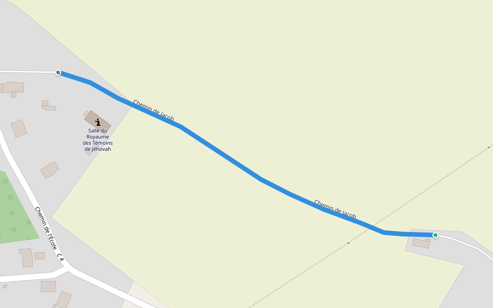 Chemin de Jacob walking route map in Orthez