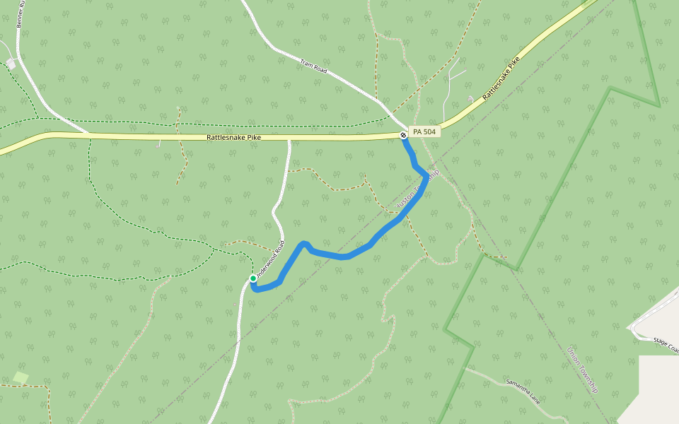 Stage Coach Trail walking route map in Julian