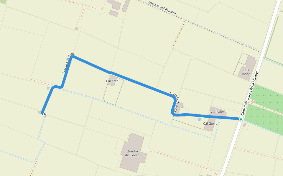 Entrada de Fulla walking route map in Meliana