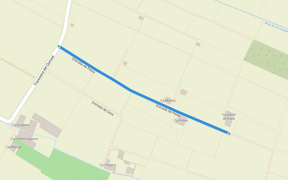 Entrada de Patea walking route map in Meliana