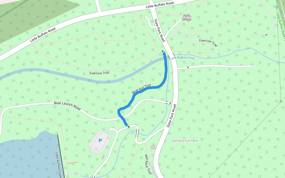 Blue Ball Trail walking route map in Newport