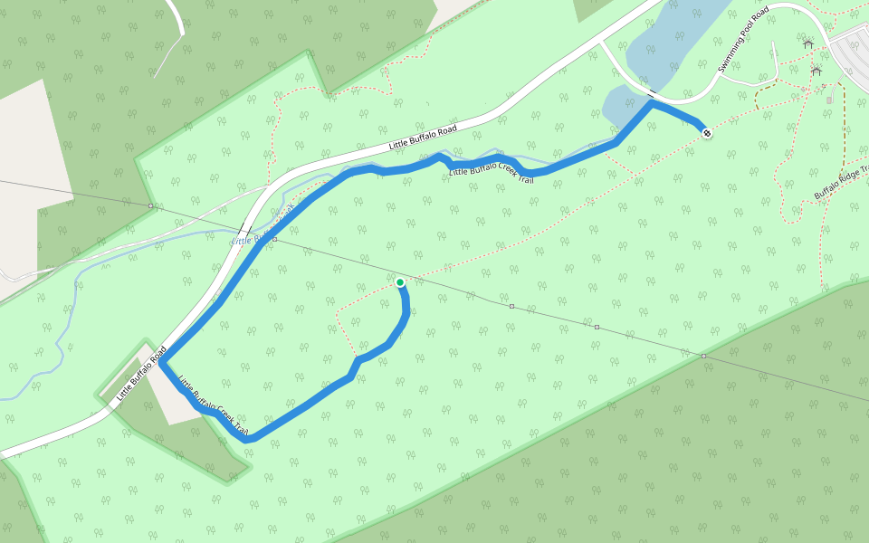 Little Buffalo Creek Trail walking route map in New Bloomfield