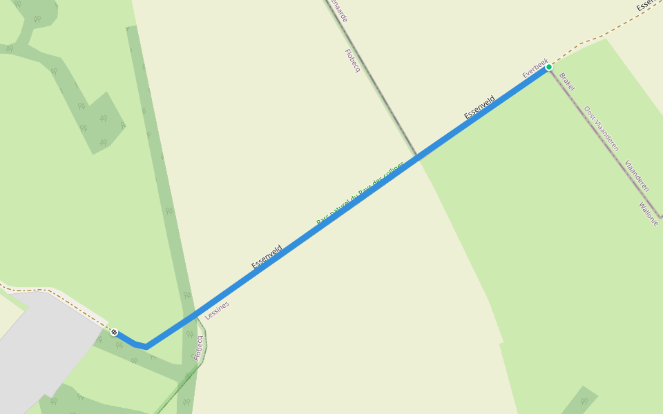 Essenveld walking route map in Lessines