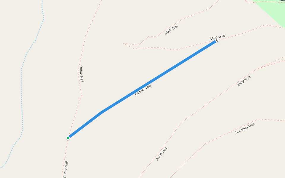 Conifer Trail walking route map in Yreka
