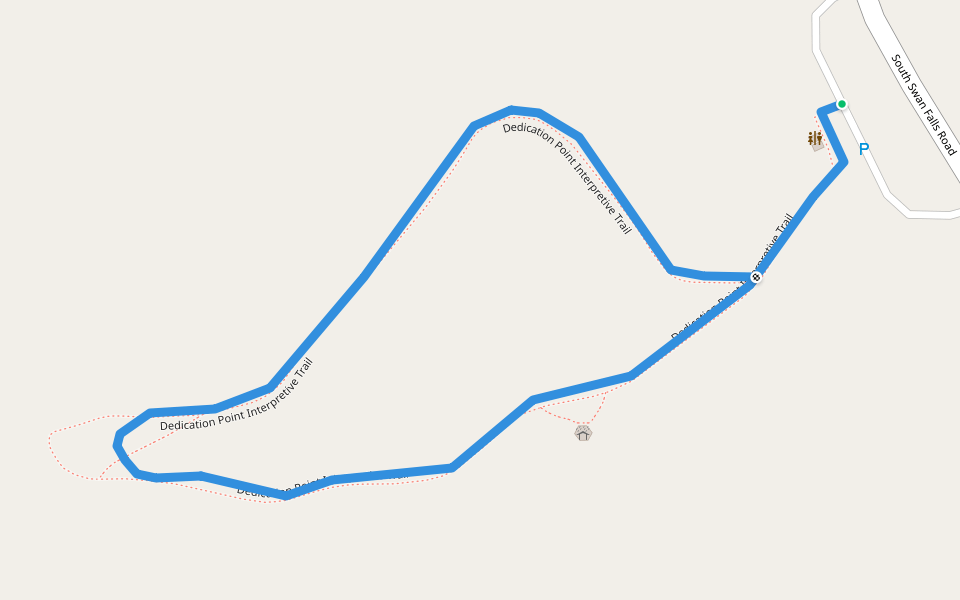 Dedication Point Interpretive Trail walking route map in Melba