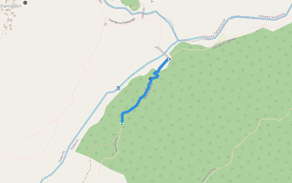 way to lasicap walking route map in Lawan