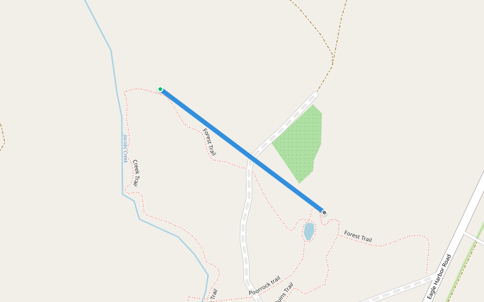 Monk trails walking route map in Eagle River