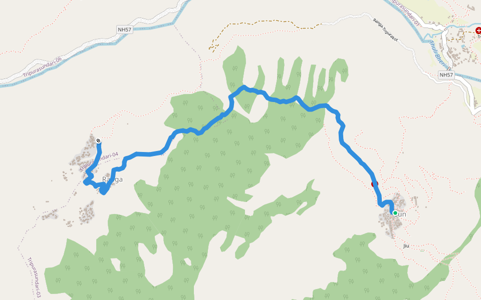 Sun-Ranga walking route map in Sunhoo
