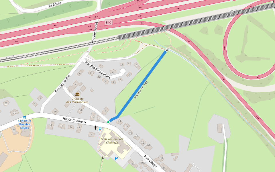 sentier N° 191 walking route map in Herve