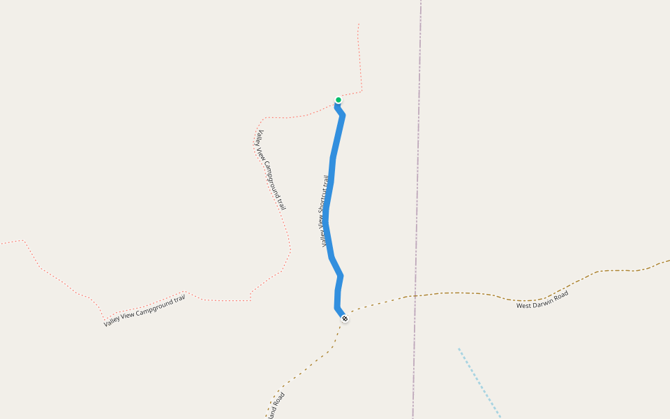 Valley View Shortcut trail walking route map in Maple City