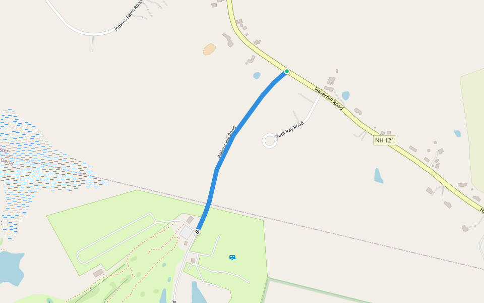 Walnut Hill Road walking route map in Chester