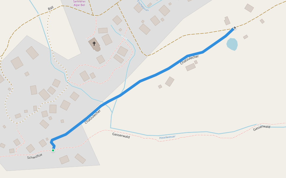 Chatzulecher walking route map in Naters
