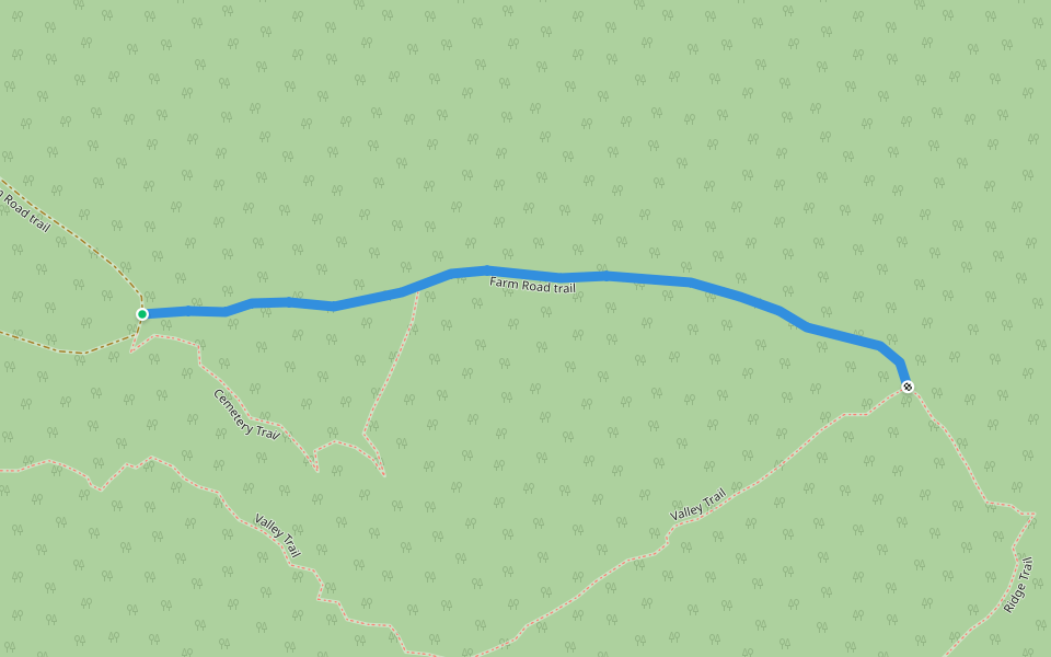 Farm Road trail walking route map in New Hampton
