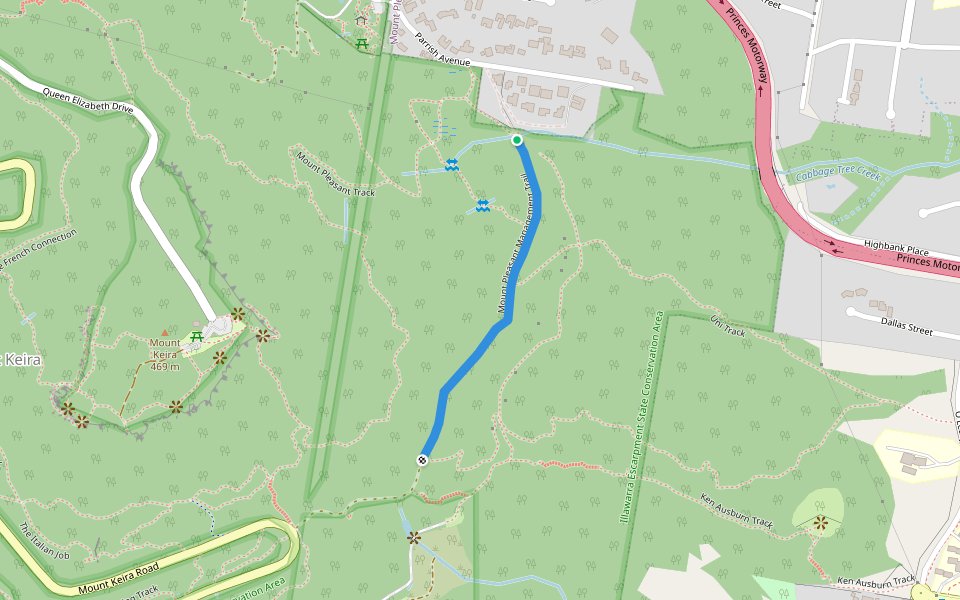 Mount Pleasant Management Trail walking route map in Mount Pleasant