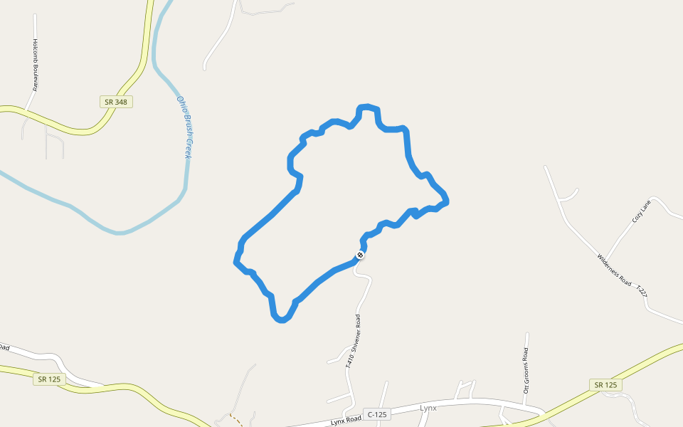 Charles A. Eulett Wilderness Trail walking route map in West Union