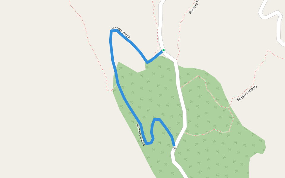 Sentiero ERICA walking route map in Valderice