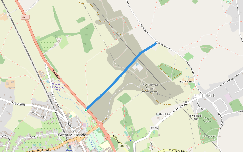 GMI/12/1 walking route map in Great Missenden