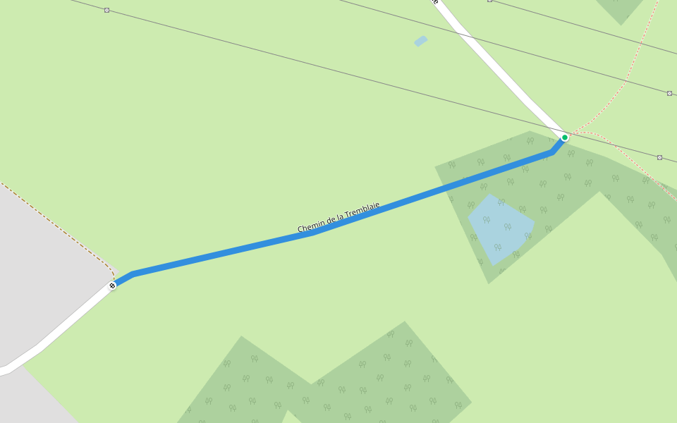 Chemin de la Tremblaie walking route map in Bouguenais