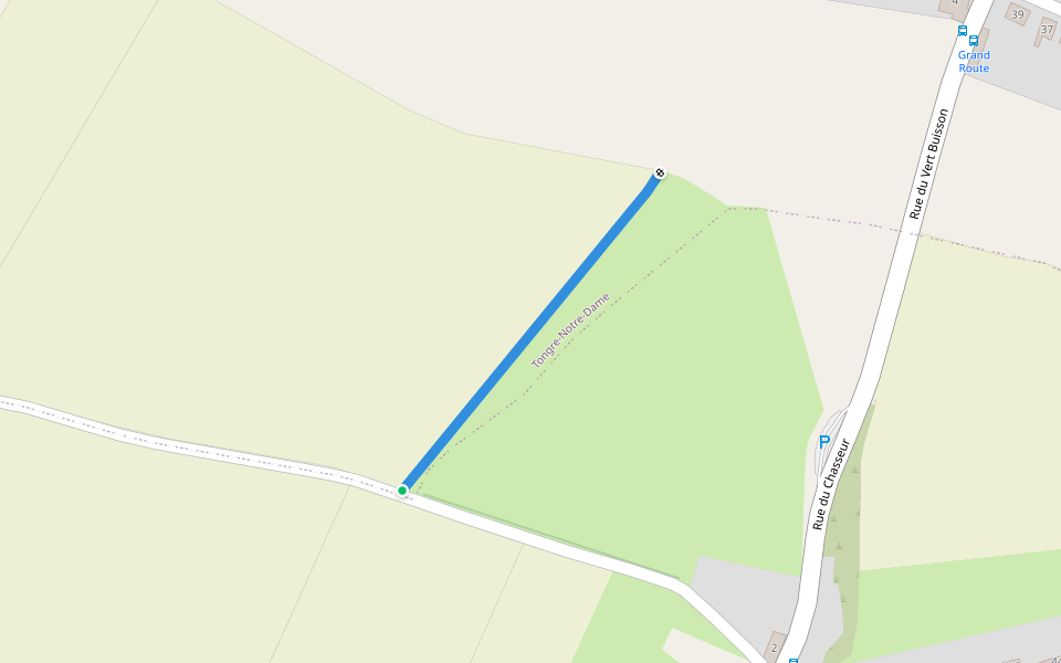 N'existe plus année 50 walking route map in Chièvres