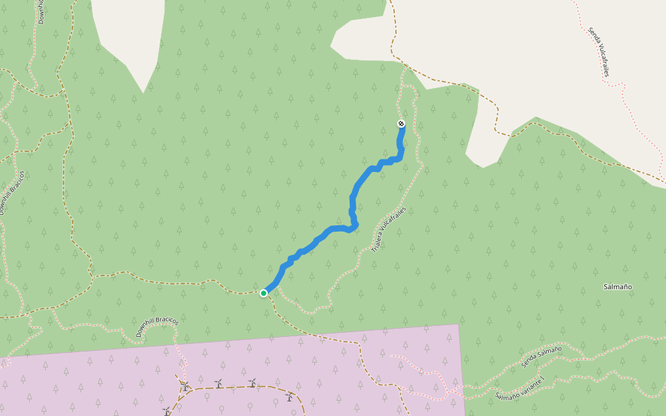 Trialera Bracicos walking route map in Borja