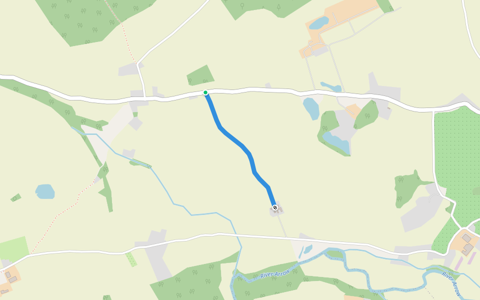 Rough Acre Access walking route map in Stansbatch