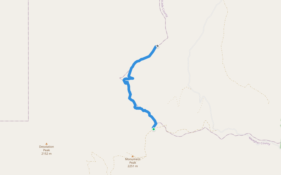 Monument Ridge Trail walking route map in WHT SPHR SPGS