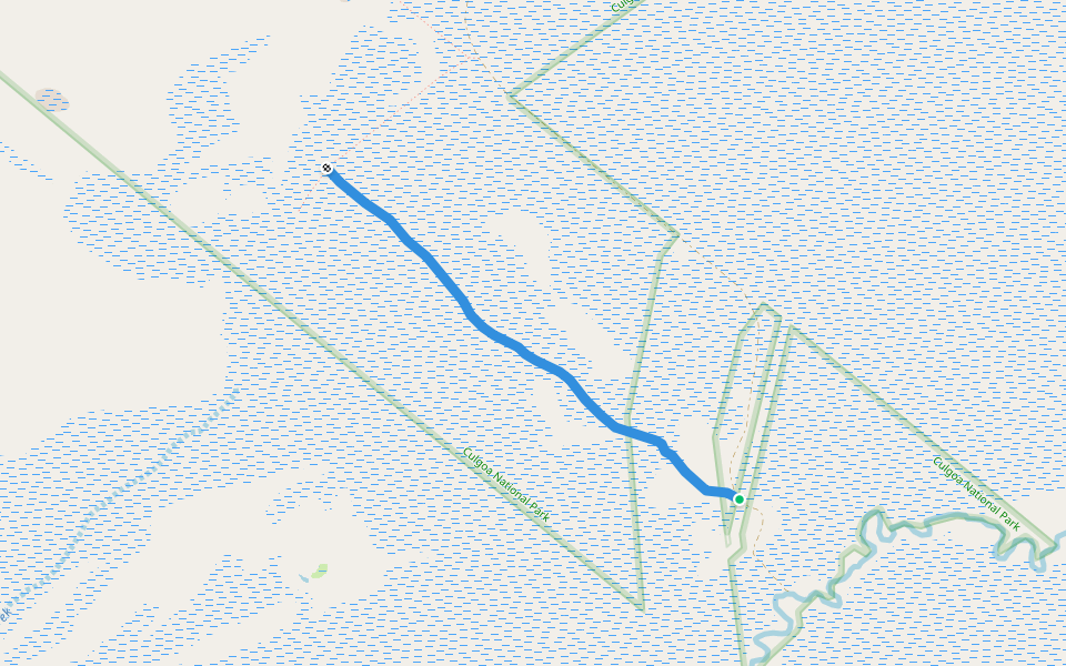Connelly's Track walking route map in Weilmoringle