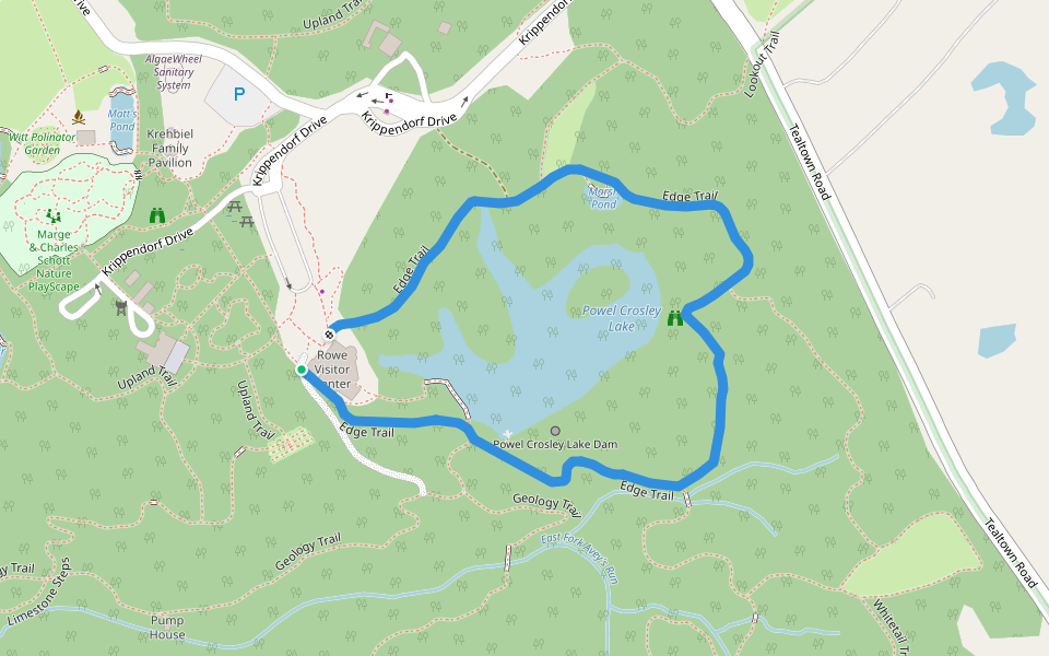 Edge Trail walking route map in Milford