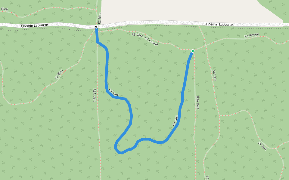 R3 Vert walking route map in Coaticook