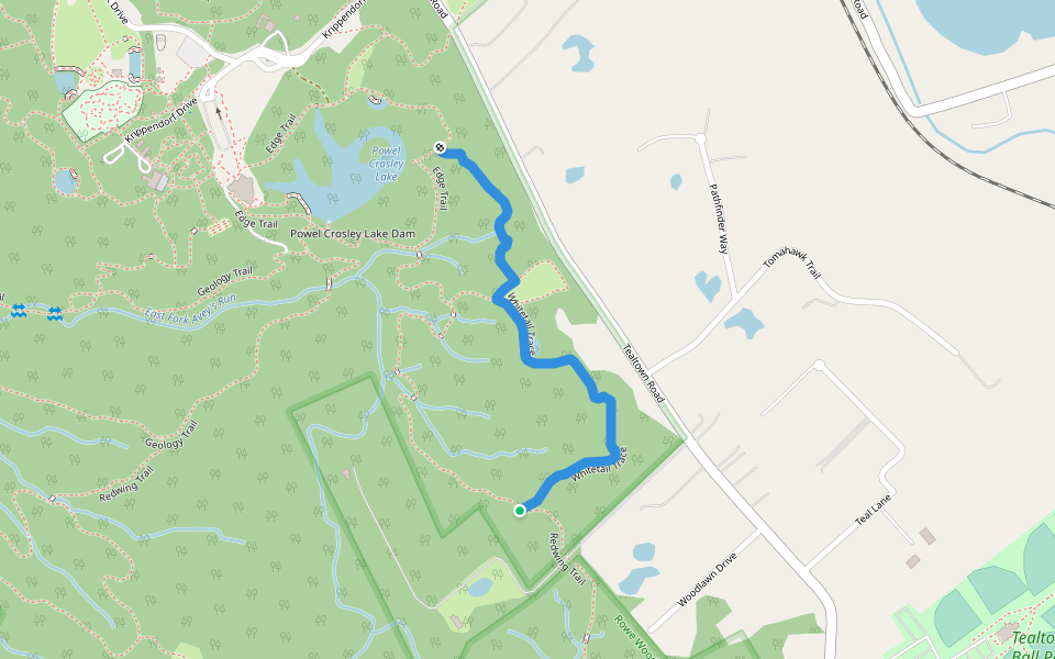 Whitetail Trace walking route map in Milford