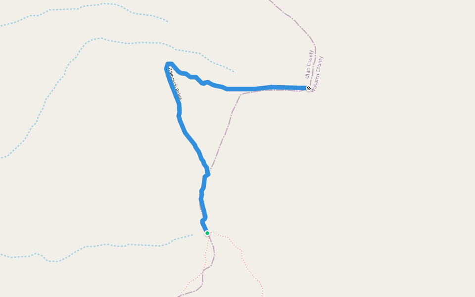 Wallsburg Ridge walking route map in Wallsburg
