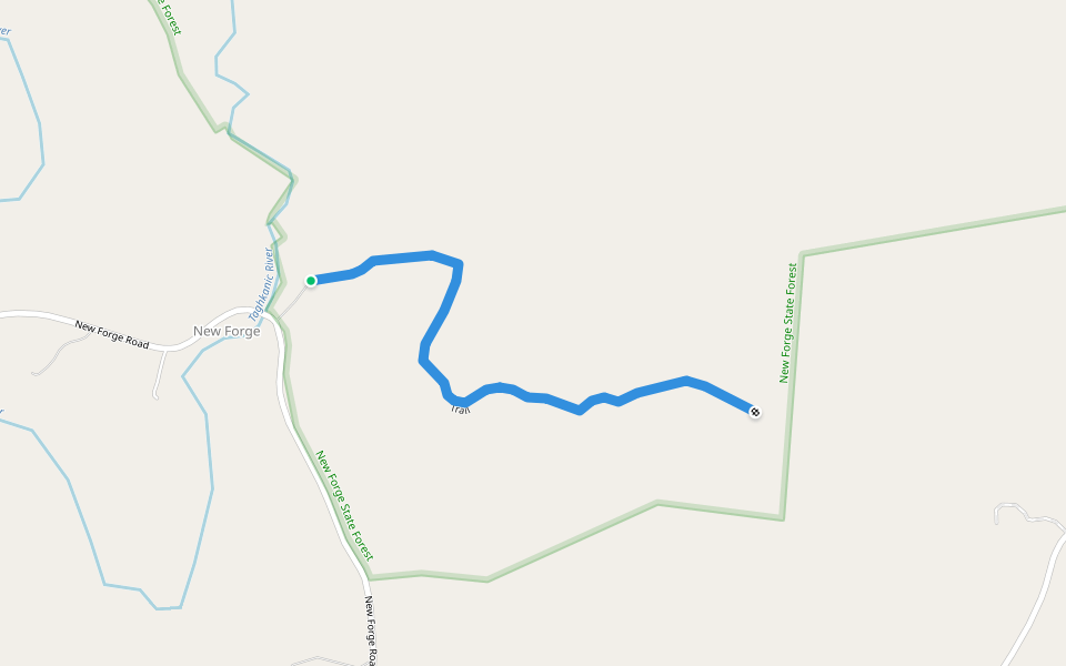 Trail walking route map in Ancram
