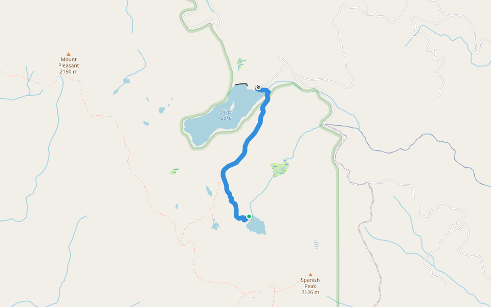 Gold Lake Trail walking route map in Quincy