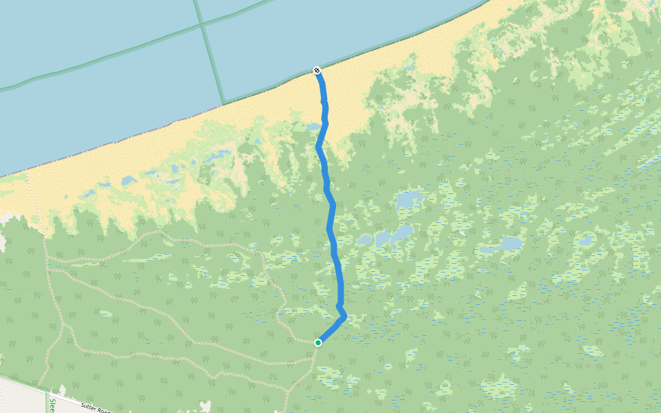Beach Connector walking route map in Honor