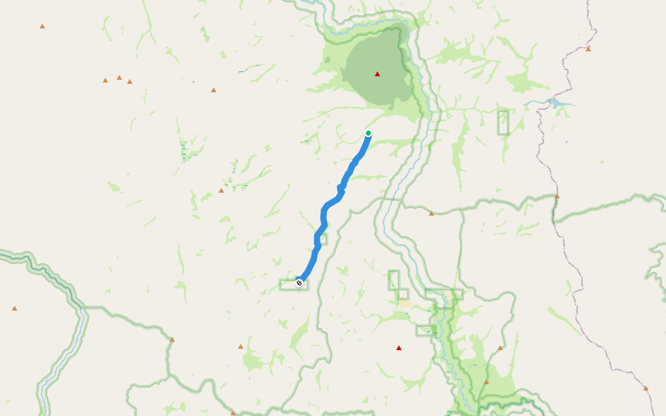 Long Canyon Trail walking route map in Pearsonville