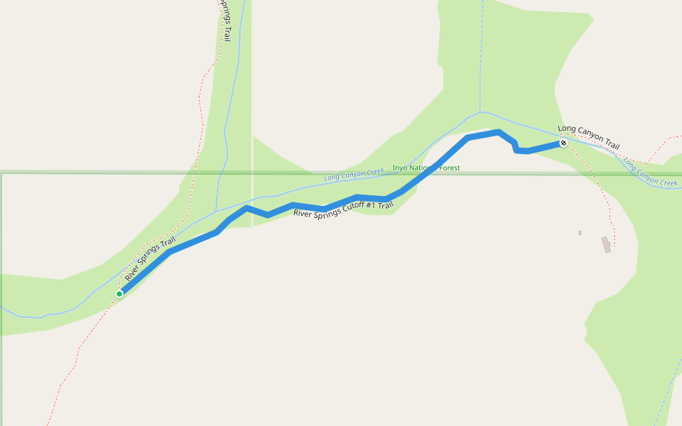 River Springs Cutoff #1 Trail walking route map in Pearsonville