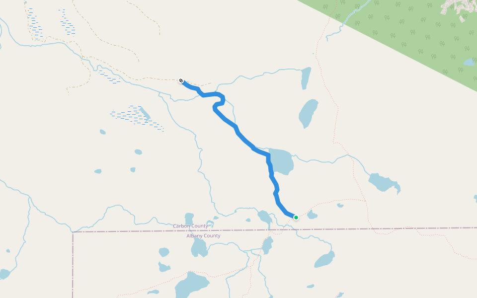 Deep Lake Trail walking route map in Rock River