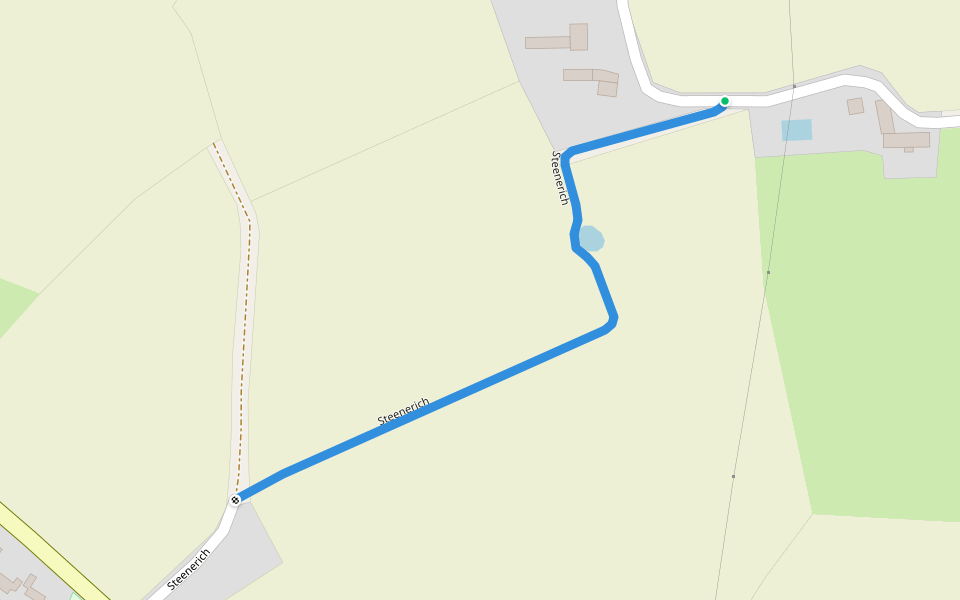 Steenerich walking route map in Treia