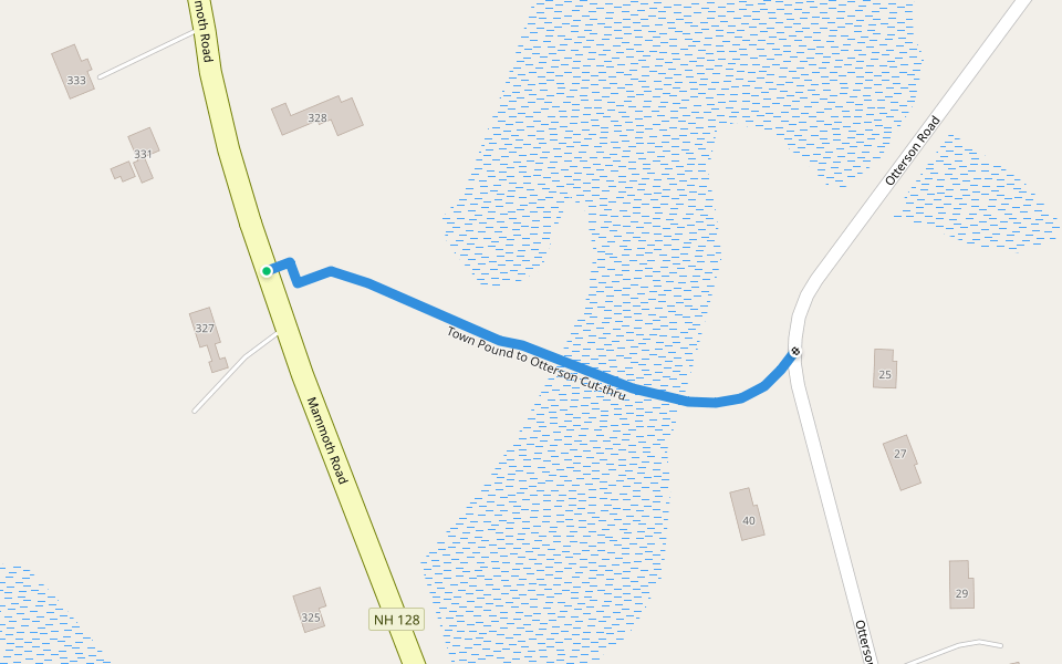 Town Pound to Otterson Cut-thru walking route map in Londonderry