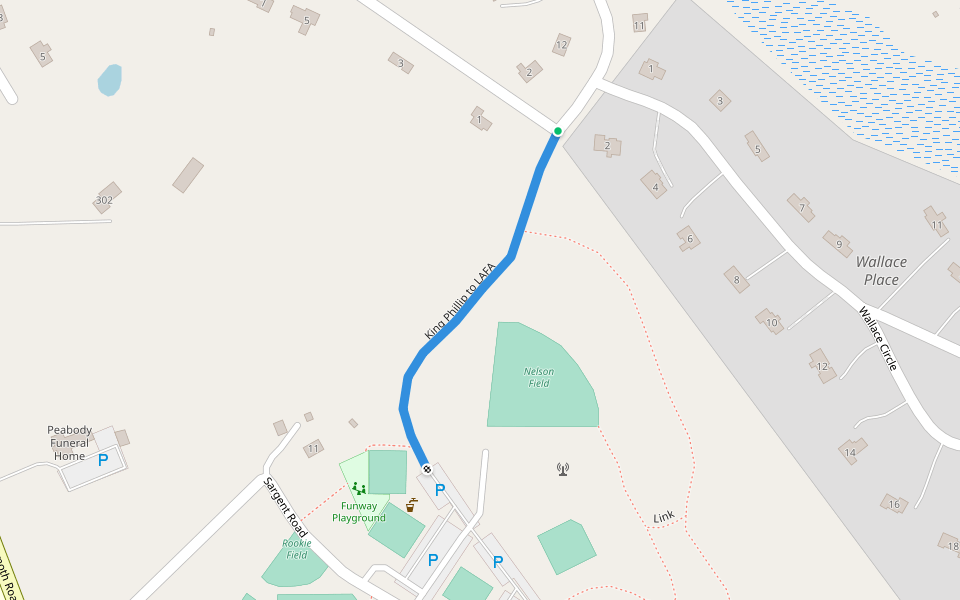 King Phillip to LAFA walking route map in Londonderry