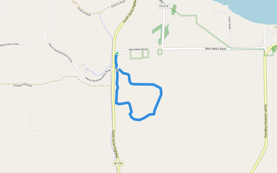 Windy Moraine Trail walking route map in Empire