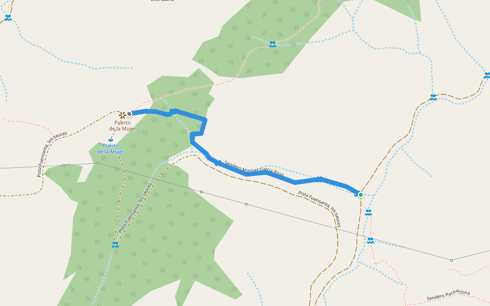 Sendero Manuel Garcia Rosa walking route map in El Burgo