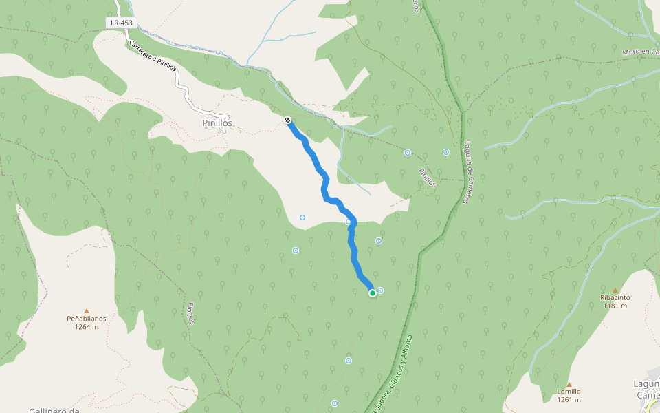 camino del agua walking route map in Almarza de Cameros