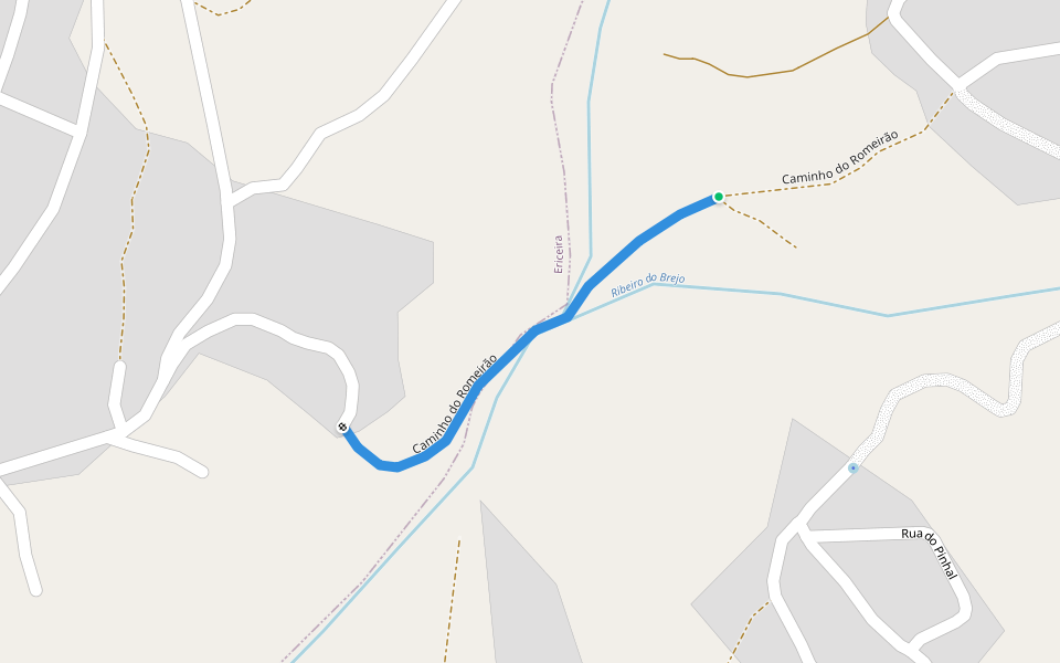 Caminho do Romeirão walking route map in Mafra